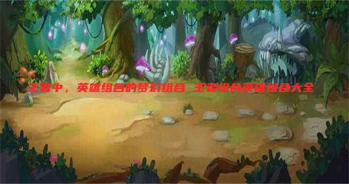 王者中,英雄组合的梦幻组合 王者组合英雄组合大全