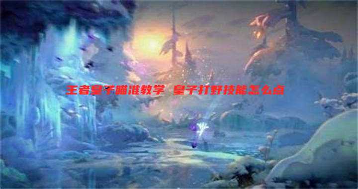 王者皇子瞄准教学 皇子打野技能怎么点